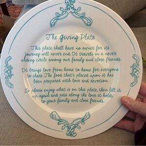 Katie Mandy 10.5” “The Giving Plate” sharing plate hostess-buffet-house warming